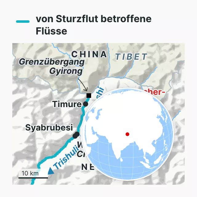 Sturzflut in Nepal