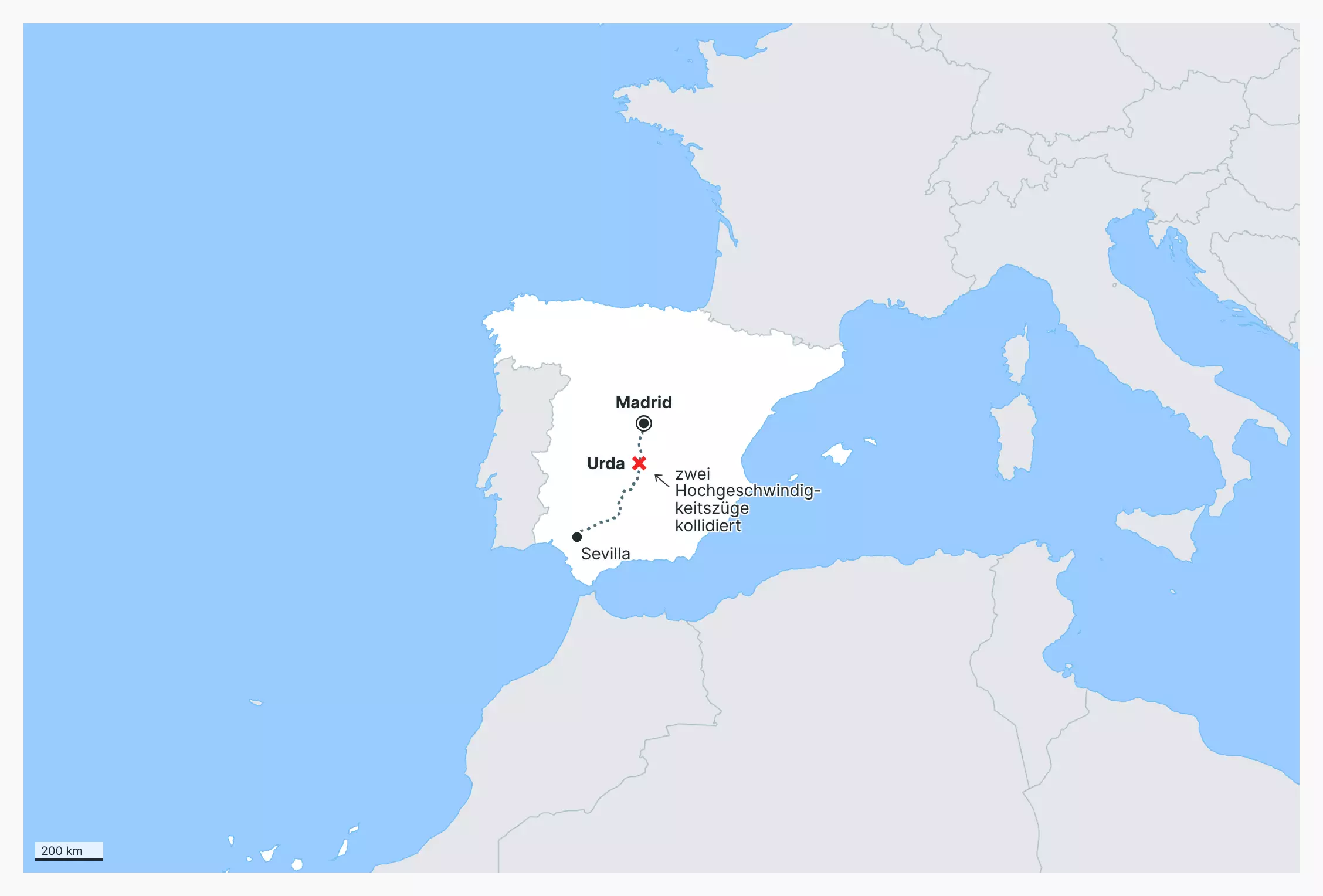 Zugunglück in Spanien